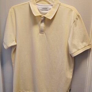 Kenneth Cole mens polo, butter yellow in color / Large